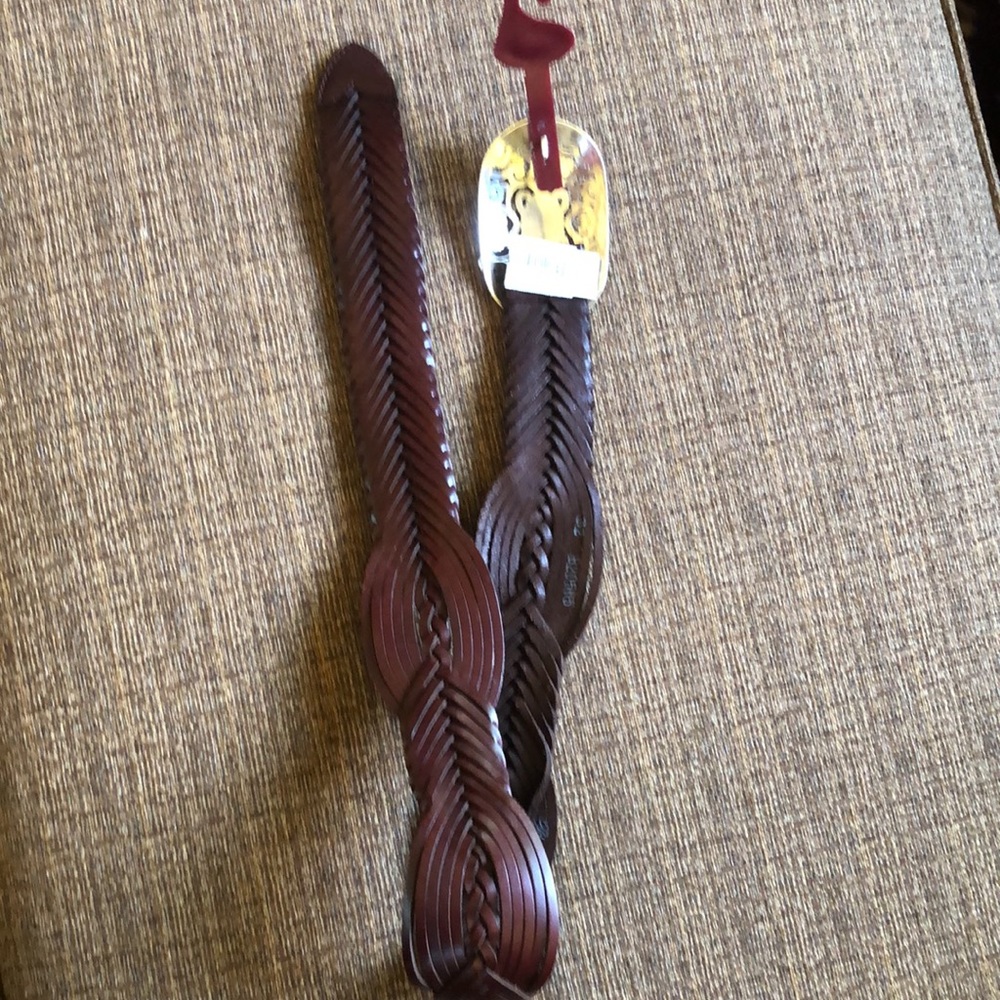 Brighton Brown Belt with Silver and Blue Buckle - Picture 7 of 10